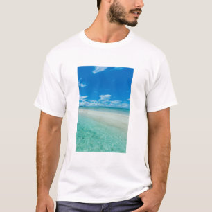 Blauw tropisch zeegezicht, Palau T-shirt