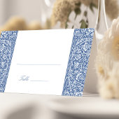 Blauw Trouwnaam Kaart Sjabloon