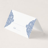  Blauw Trouwnaam Kaart Sjabloon (Voorkant)