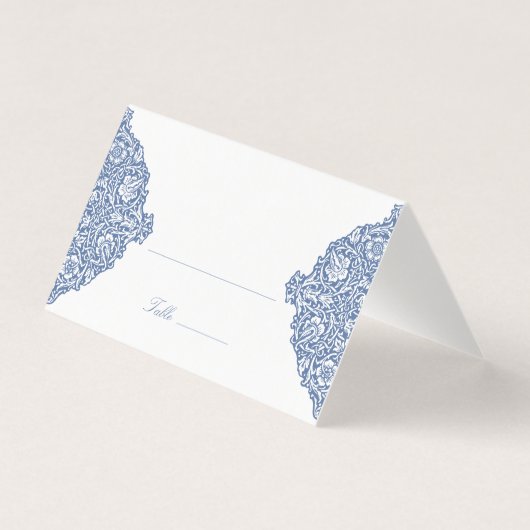  Blauw Trouwnaam Kaart Sjabloon (Voorkant)