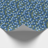 Blauw tulpschotel / ompakken van papier (Hoek)