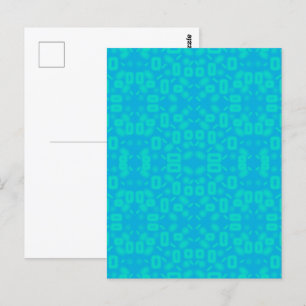 Blauw Turquoise Bevroren Glas Patroon Abstracte Ku Briefkaart