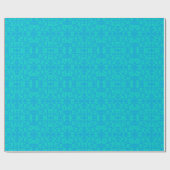 Blauw Turquoise Frosted glaspatroon Abstracte kuns Cadeaupapier (Vlak)