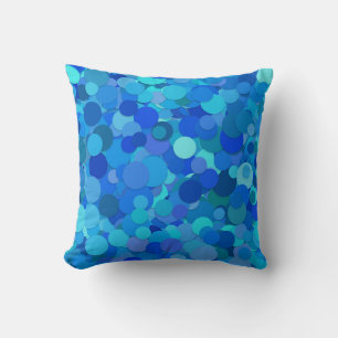 Blauw Turquoise Glitter Paillet Kussen
