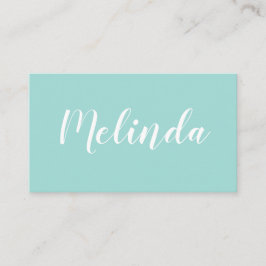 Blauw/turquoise minimalistisch trendy visitekaartj visitekaartje