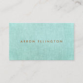 Blauw Turquoise Minimalistisch Visitekaartje (Voorkant)