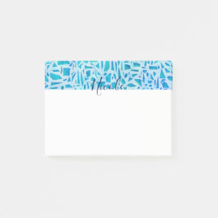 Blauw Turquoise Mozaïek Glas Tegel Modern Op Maat Post-it® Notes