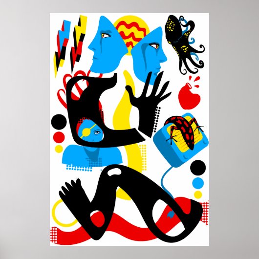 blauw tv-Poster Poster (Voorkant)