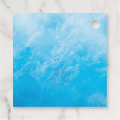 Blauw Twee Minder Vissen in het Zee Dank U Bedankjes Labels (Achterkant)