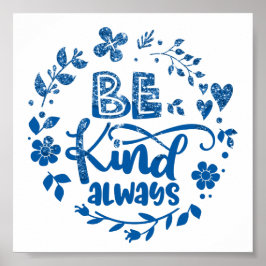 Blauw uitdrijvende glitter is een soort Poster