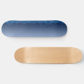 Blauw uiteinde glitter skateboard (Horizontaal)