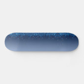Blauw uiteinde glitter skateboard (Horizontaal)
