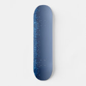 Blauw uiteinde glitter skateboard (Voorkant)