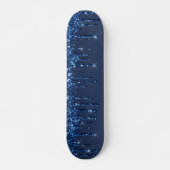 Blauw uiteinde glitter skateboard (Voorkant)