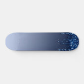Blauw uiteinde glitter skateboard (Horizontaal)