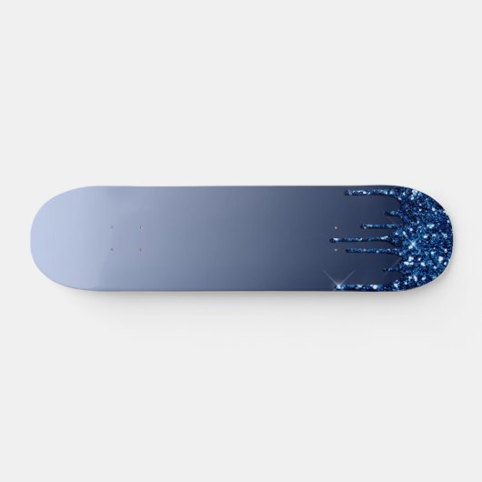Blauw uiteinde glitter skateboard (Horizontaal)