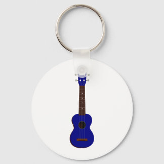 Blauw Ukulele design Sleutelhanger
