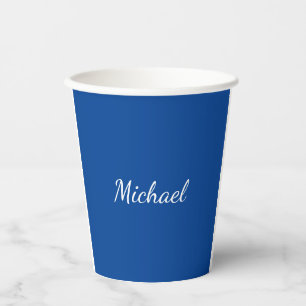 Blauw Unieke Professionele Calligrafie Naam Papieren Bekers