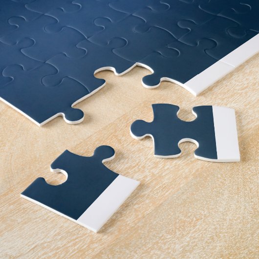 Blauw uur fotolandschap op het meer Bled (Slovenië Legpuzzel (Zijkant)