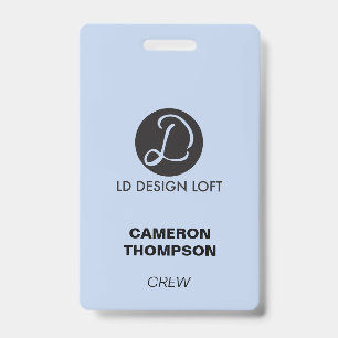 Blauw Uw logo hier aangepast personeel bemanning Badge