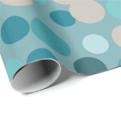 Blauw vakantie Stippen inpakpapier (Rol Hoek)