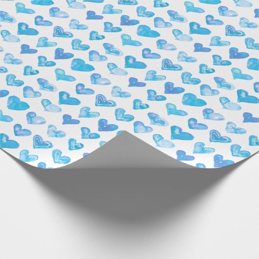 Blauw Valentijn — Wrapppapier Cadeaupapier (Hoek)