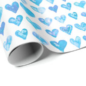 Blauw Valentijn — Wrapppapier Cadeaupapier (Rol Hoek)