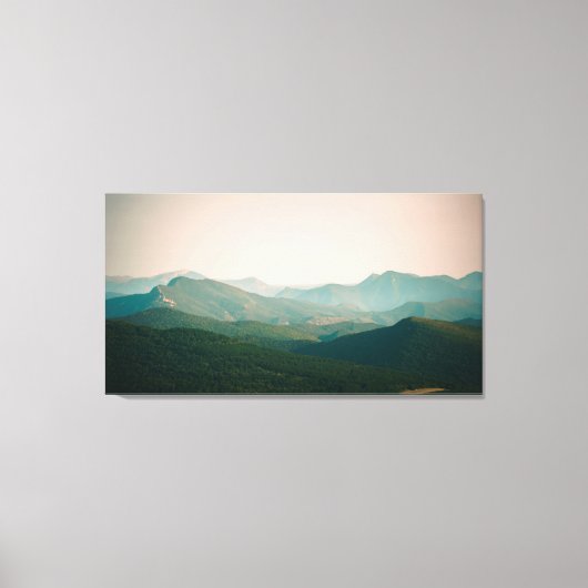 Blauw van de bergen canvas afdruk (Voorkant)