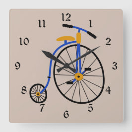 Blauw van de Fiets van de nieuwigheid het Vierkante Klok