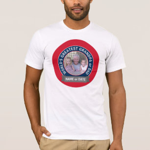 Blauw van de Foto van de Opa van de Papa van de T-shirt