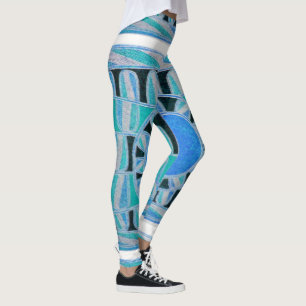 Blauw van de Hemel van de ZONNE-ENERGIE van de ZON Leggings