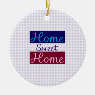 Blauw van het Huis van het huis de Zoete, Paars Keramisch Ornament