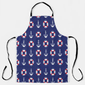 Blauw van Navy Schort (Voorkant)