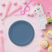 Blauw van vast staal papieren bordje (Feest)