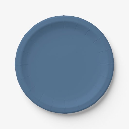 Blauw van vast staal papieren bordje (Voorkant)