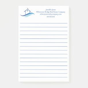 Blauw Vastgoedbedrijf Huis Aangepaste Regels Post-it® Notes