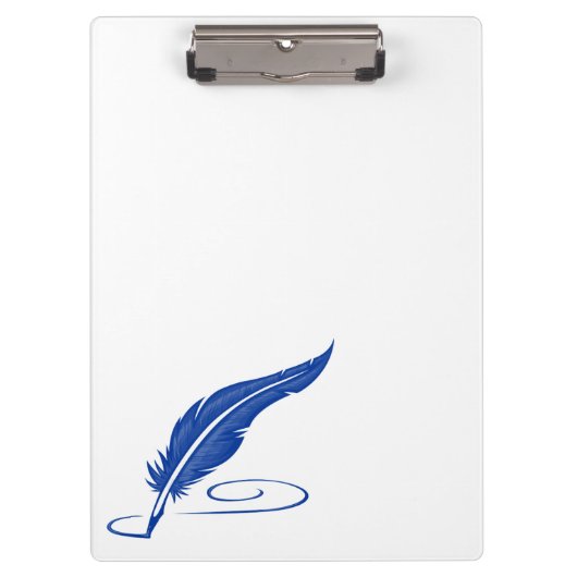 blauw veerklembord klembord (Voorkant)