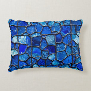 Blauw Venetiaans glaspatroon Accent Kussen