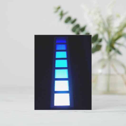 Blauw venster Briefkaart (Staand voorkant)