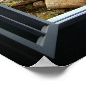 Blauw venster openen poster (Hoek)