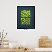 Blauw venster poster (Keuken)