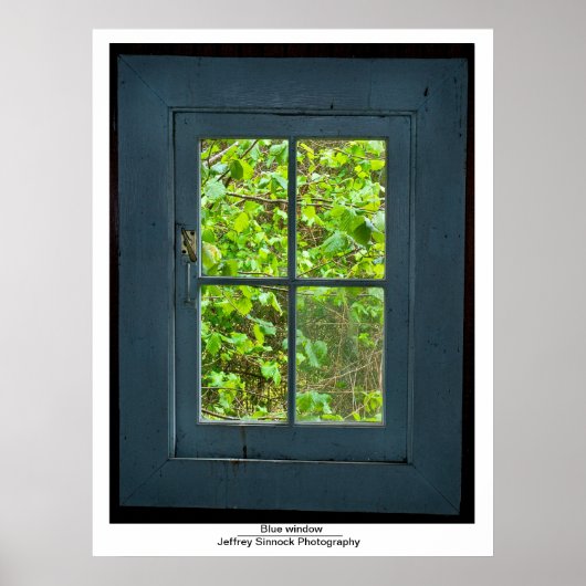 Blauw venster poster (Voorkant)