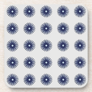 Blauw ventilatorgrafisch patroon bier onderzetter
