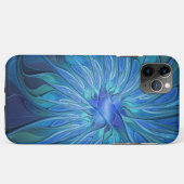 Blauw ventilatorpatroon, Abstracte fractale kunst Case-Mate iPhone Case (Achterkant (horizontaal))
