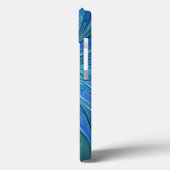 Blauw ventilatorpatroon, Abstracte fractale kunst Case-Mate iPhone Case (Achterkant / Links)