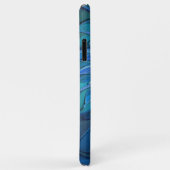 Blauw ventilatorpatroon, Abstracte fractale kunst Case-Mate iPhone Case (Achterkant/rechts)