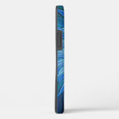 Blauw ventilatorpatroon, Abstracte fractale kunst Case-Mate iPhone Case (Achterkant / Rechts)