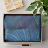 Blauw ventilatorpatroon, Abstracte fractale kunst Tissuepapier (Geschenk)