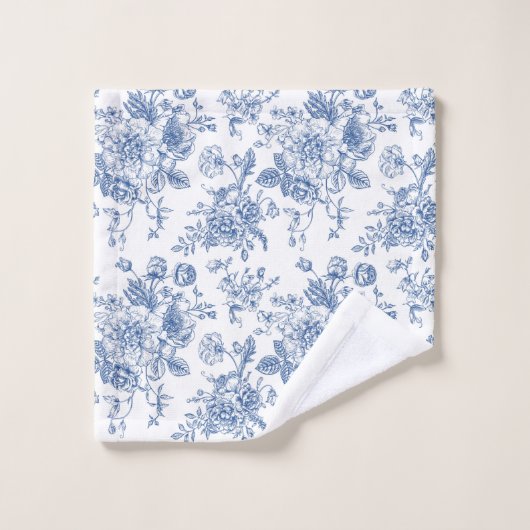 Blauw ventilatorpatroon bad handdoek (Wasdoekje)