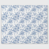 Blauw ventilatorpatroon cadeaupapier (Vlak)